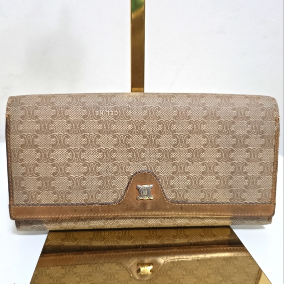 Celine Handbags - Celine Multicompartment Kisslock Long Wallet